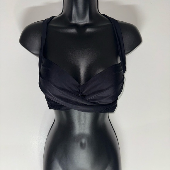 SHEIN | NWOT Black Medium Halter Bikini Top - Picture 1 of 10